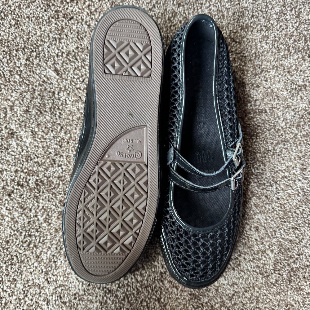 Converse Black Dainty Mesh Mary Janes